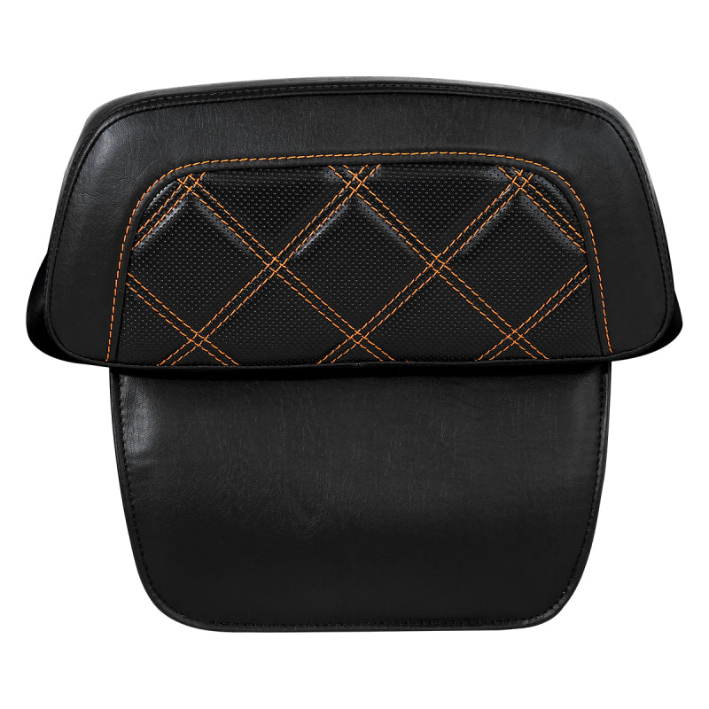 C.C. RIDER Razor Chopped Pack Trunk Backrest Passenger Backrest Pad Lattice Sititching For Harley Touring CVO Road Glide Street Glide Road King, 2014-2025