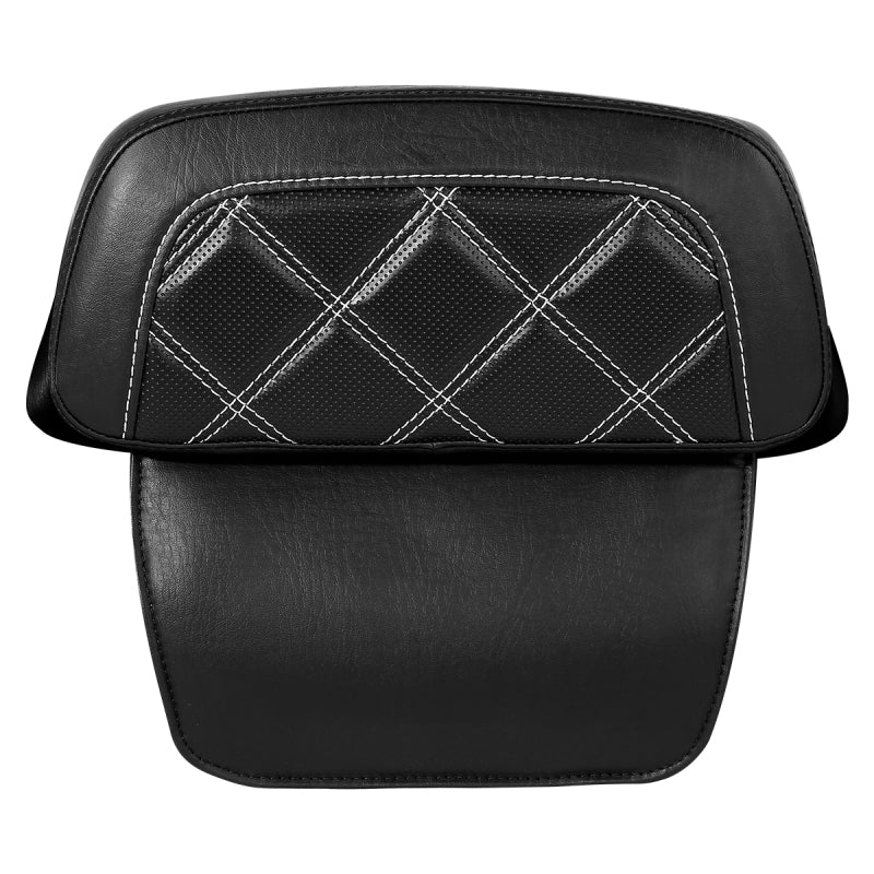 C.C. RIDER Razor Chopped Pack Trunk Backrest Passenger Backrest Pad Lattice Sititching For Harley Touring CVO Road Glide Street Glide Road King, 2014-2025