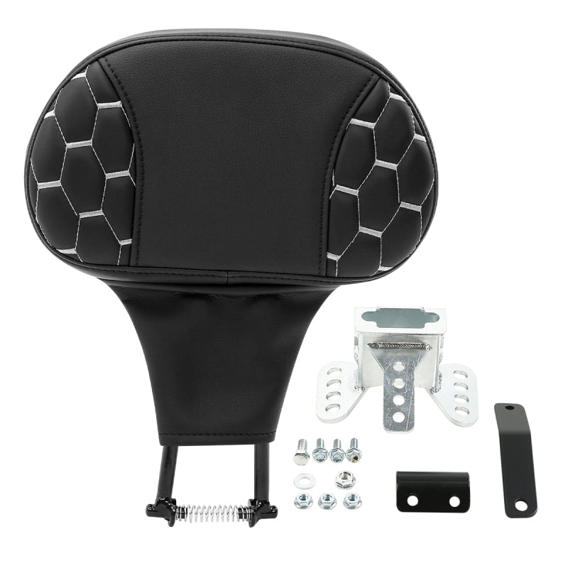 Gel Seat C.C. RIDER Touring Seat 2 up Seat Driver Passenger Seat For Harley Touring Street Glide Road Glide Electra Glide Honeycomb Stitiching, 2008-2023