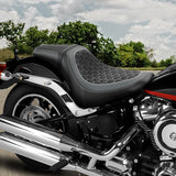 C.C. RIDER Softail Seat Low Rider S Low Rider ST Driver Passenger Seat Black And Gray Fit For Low Rider Sport Glide FXLR FXLRS FXLRST 2018-2025