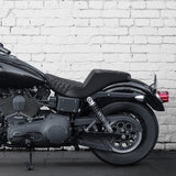 C.C. RIDER Dyna Step Up Seat 2 Up Seat Black Honeycomb Stitching For Dyna Wide Glide Super Glide, 1996-2003