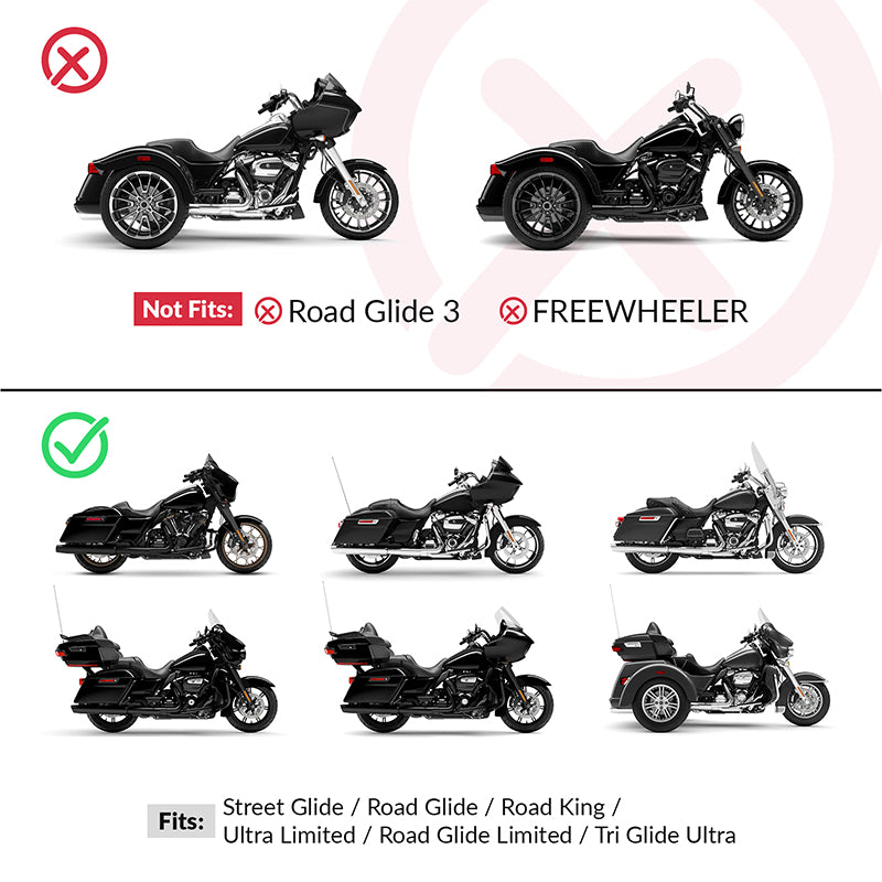 C.C. RIDER Touring Seat 2 Up Seat Driver Passenger Seat For Harley CVO Road Glide Electra Glide Street Glide Road King, 2009-2023