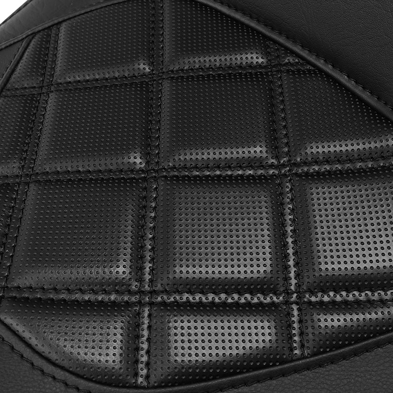 C.C. RIDER Touring Seat Two Piece 2 Up Seat Driver Solo Seat Passenger Seat Lattice Stitching For CVO Street Glide CVO Road Glide, 2023-2025
