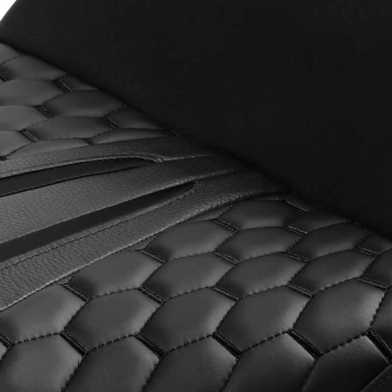 Gel Seat C.C. RIDER Touring Seat Driver Passenger Seat 2 Up Seat Black Honeycomb Stitch For FL Touring Road King Electra Glide Road Glide, 2009-2023