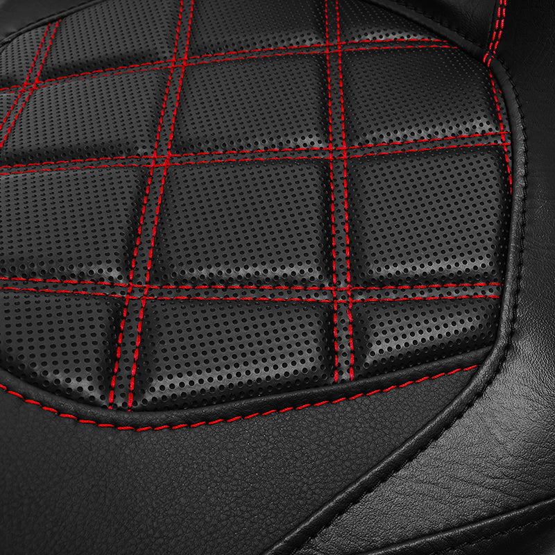 NEW C.C. RIDER Touring Seat Two Piece 2 Up Seat Low Profile Driver Passenger Seat Lattice Sititching For Road Glide Street Glide Road King, 2009-2023