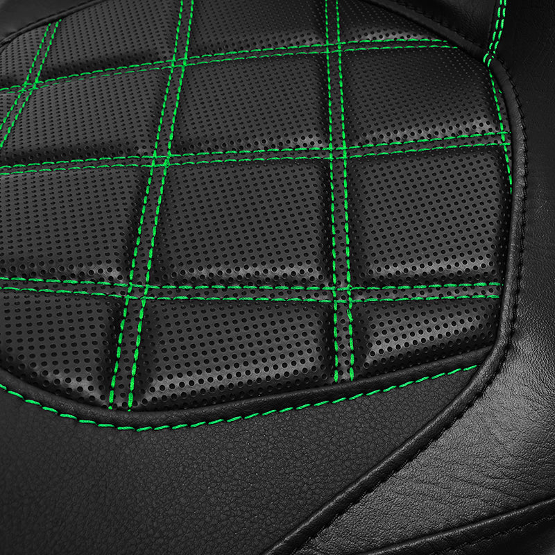 NEW C.C. RIDER Touring Seat Two Piece 2 Up Seat Low Profile Driver Passenger Seat Lattice Sititching For Road Glide Street Glide Road King, 2009-2023