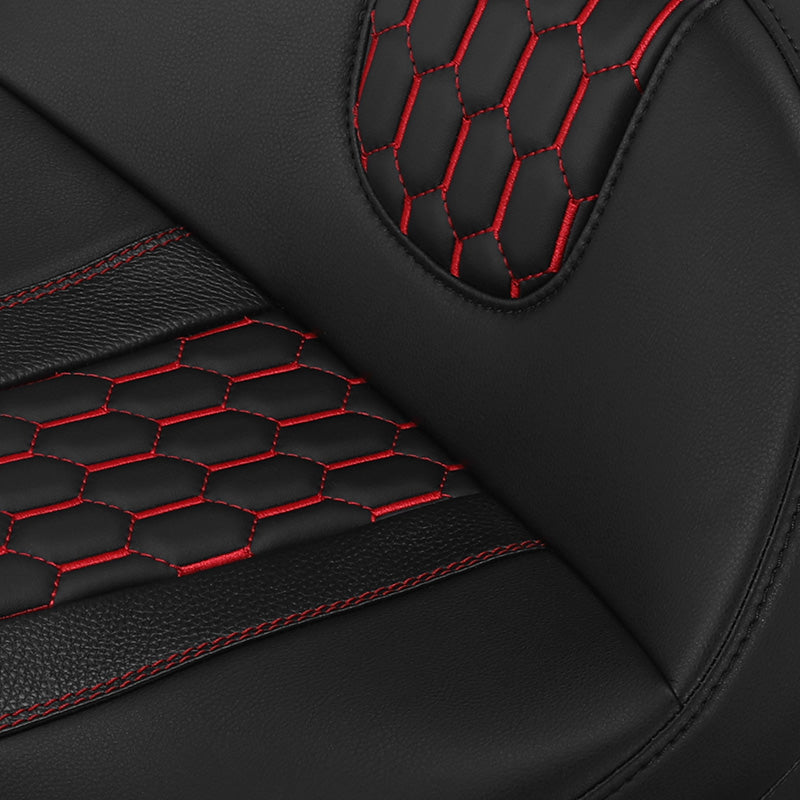 C.C. RIDER Touring Seat 2 Up Seat Driver Passenger Seat Honeycomb Stitching For Harley CVO Road Glide Electra Glide Street Glide Road King, 2009-2023