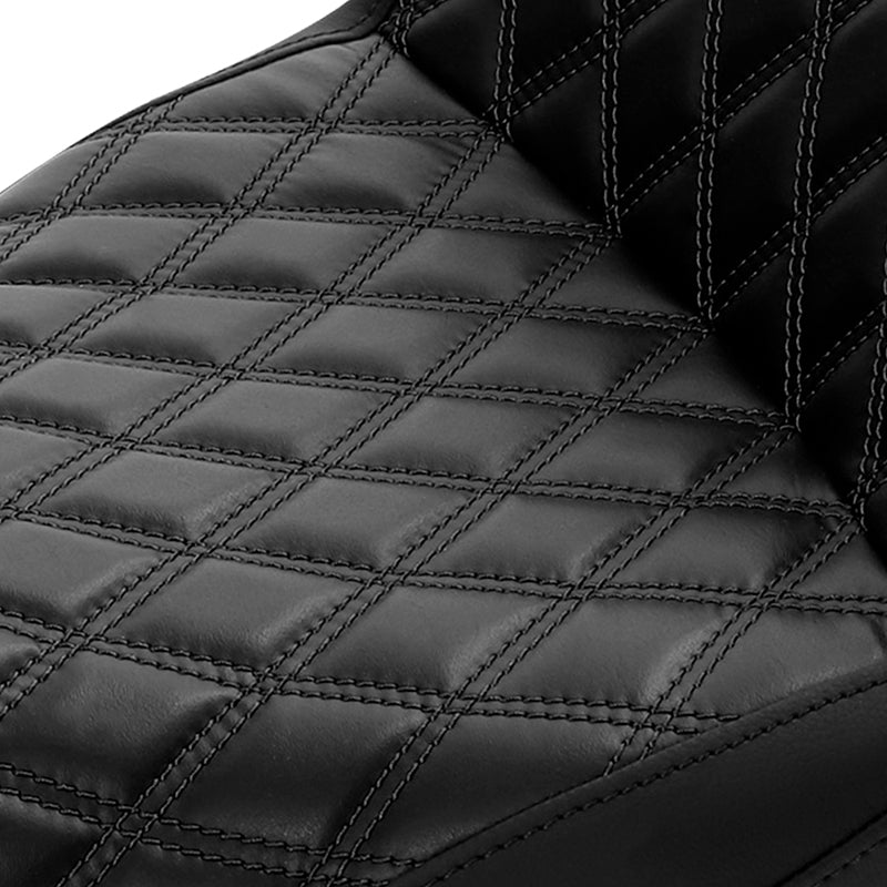 C.C. RIDER Touring Seat Driver Passenger Seat 2 Up Seat Lattice Stitch For FL Touring Road King Electra Glide Road Glide, 2009-2023