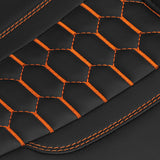 C.C.RIDER Sportster Seat Front Solo Seat Driver Rider Cushion Orange Honeycomb Stitching, 2010-2023 XL models