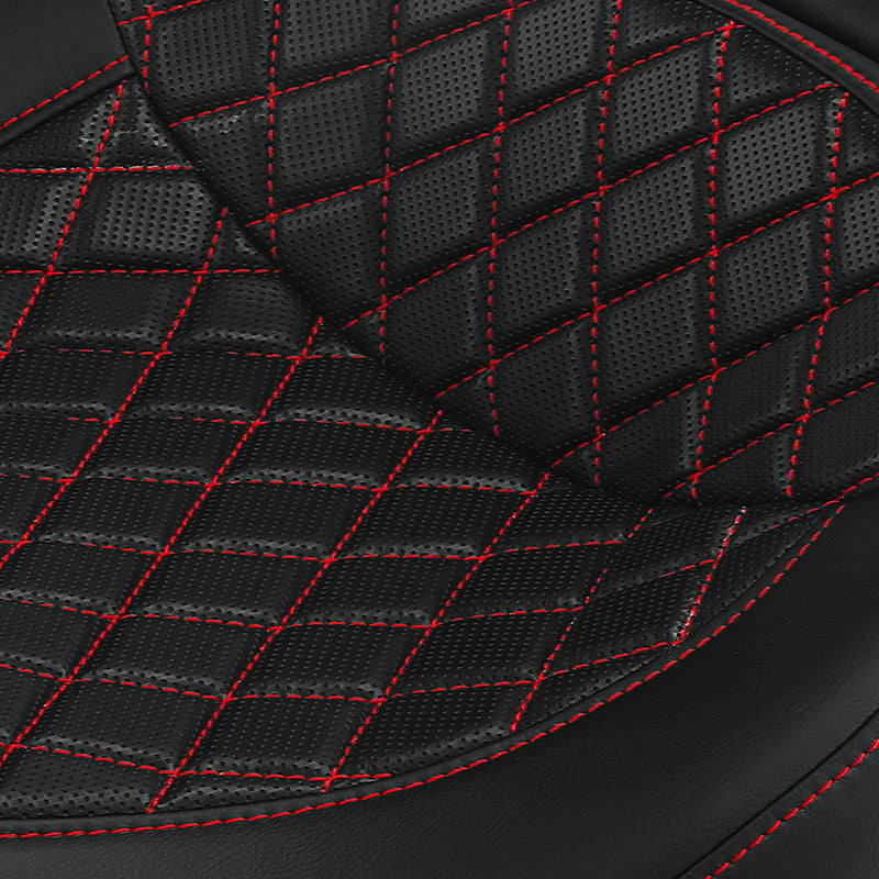 C.C. RIDER Touring Seat 2 Up Seat Driver Passenger Seat Lattice Stitching For Harley CVO Road Glide Electra Glide Street Glide Road King, 2009-2023