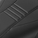 C.C. RIDER Dyna Step Up Seat 2 Up Seat Black Carbon Fiber Stitching For Dyna Wide Glide Super Glide, 1996-2003