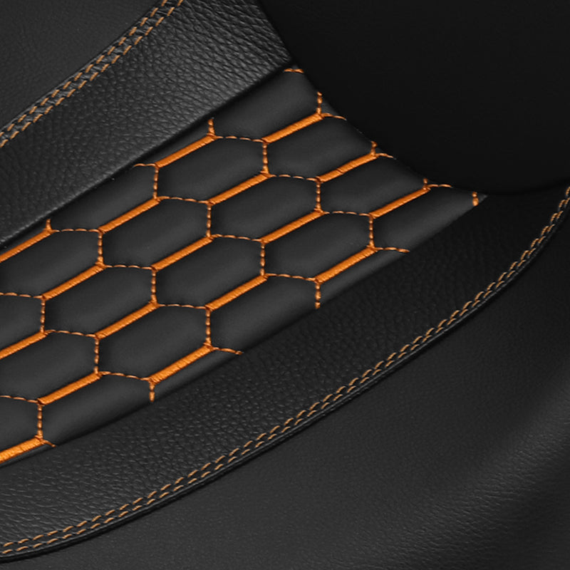 C.C. RIDER Touring Seat 2 up Seat Driver Passenger Seat Honeycomb Stitching For Harley Touring Street Glide Road Glide Electra Glide, 2008-2023