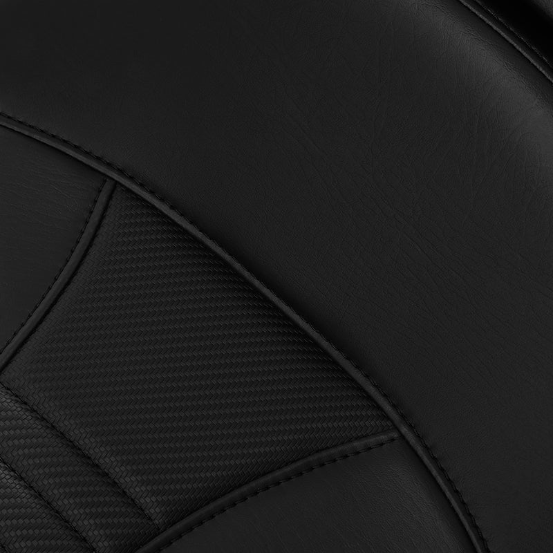 C.C. RIDER Softail Seat Two Piece 2 Up Seat Low Profile Driver Solo Seat Passenger Seat Carbon Fiber Pattern For Harley Softail Fat Boy Cross Bones, 2007-2017