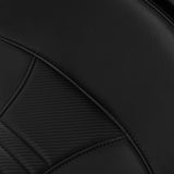C.C. RIDER Softail Seat Two Piece 2 Up Seat Low Profile Driver Solo Seat Passenger Seat Carbon Fiber Pattern For Harley Softail Fat Boy Cross Bones, 2007-2017