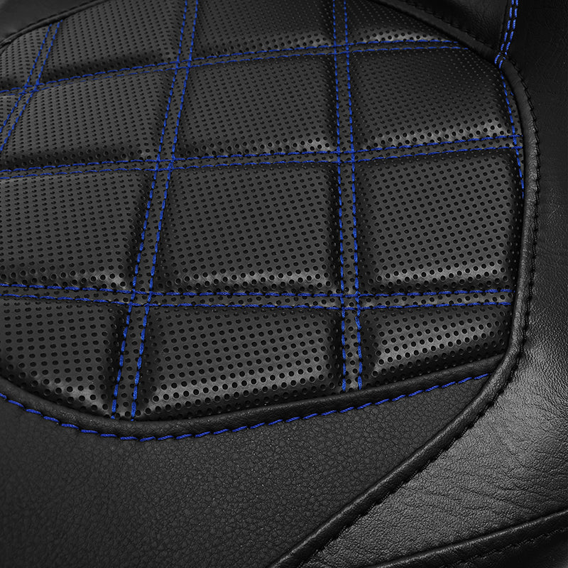 NEW C.C. RIDER Touring Seat Two Piece 2 Up Seat Low Profile Driver Passenger Seat Lattice Sititching For Road Glide Street Glide Road King, 2009-2023