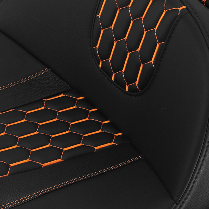 C.C. RIDER Touring Seat 2 Up Seat Driver Passenger Seat Honeycomb Stitching For Harley CVO Road Glide Electra Glide Street Glide Road King, 2009-2023