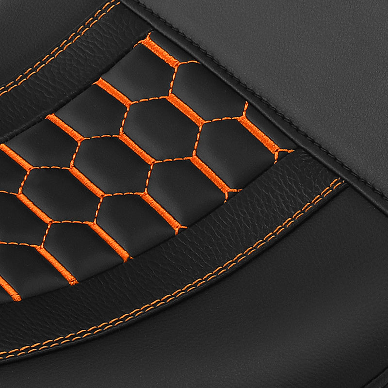 C.C. RIDER Softail Seat Low Rider S ST Orange Honeycomb Stitching Seat Driver Passenger Seat Low Rider FXLR FXLRS FXLRST 2018-2025