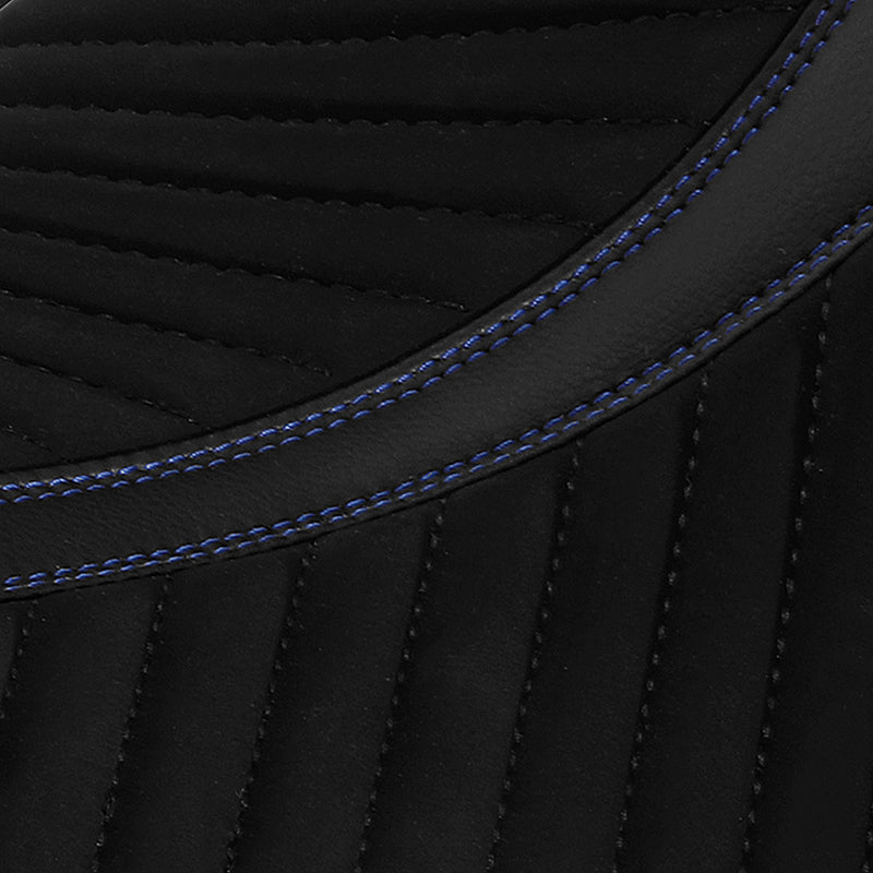 C.C. RIDER Sportster Seat Torsion Spring Solo Seat Max Profile Blue Stitching Alcantara For Iron883 Iron1200 Sportster48, 2004-2023