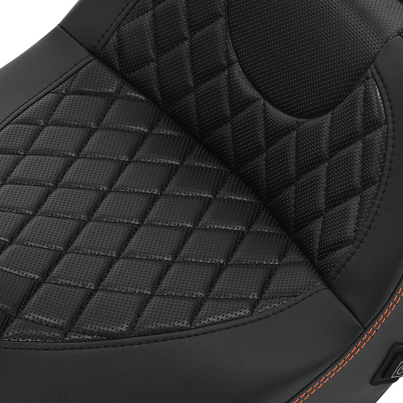 Heated Seat C.C. RIDER Touring Seat 2 Up Seat Driver Passenger Seat For Harley CVO Road Glide Electra Glide Street Glide Road King, 2009-2023
