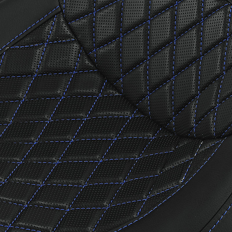 C.C. RIDER Touring Seat 2 Up Seat Driver Passenger Seat Lattice Stitching For Harley CVO Road Glide Electra Glide Street Glide Road King, 2009-2023