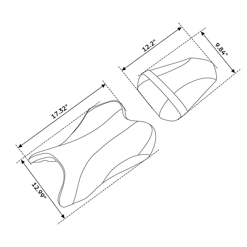 C.C. RIDER YZF R1 Front And Rear Seat For YAMAHA YZFR1 Black Alcantara Leather, 2007-2008