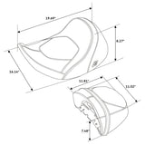 Heated Seat C.C. RIDER Touring Seat Two Piece 2 Up Seat Driver Solo Seat Passenger Seat Carbon Fiber Pattern For CVO Street Glide CVO Road Glide, 2023-2025