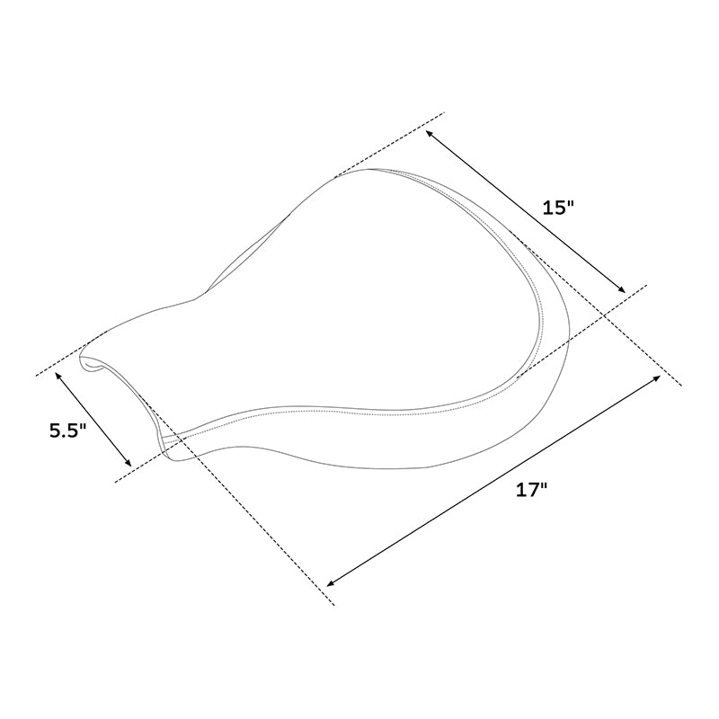C.C.RIDER Custom Short Oval Rear Fender With Orange Stitching Solo Seat in Black Gelcoat Finish For Harley Softail Breakout FXBR FXBRS, 2018-2023