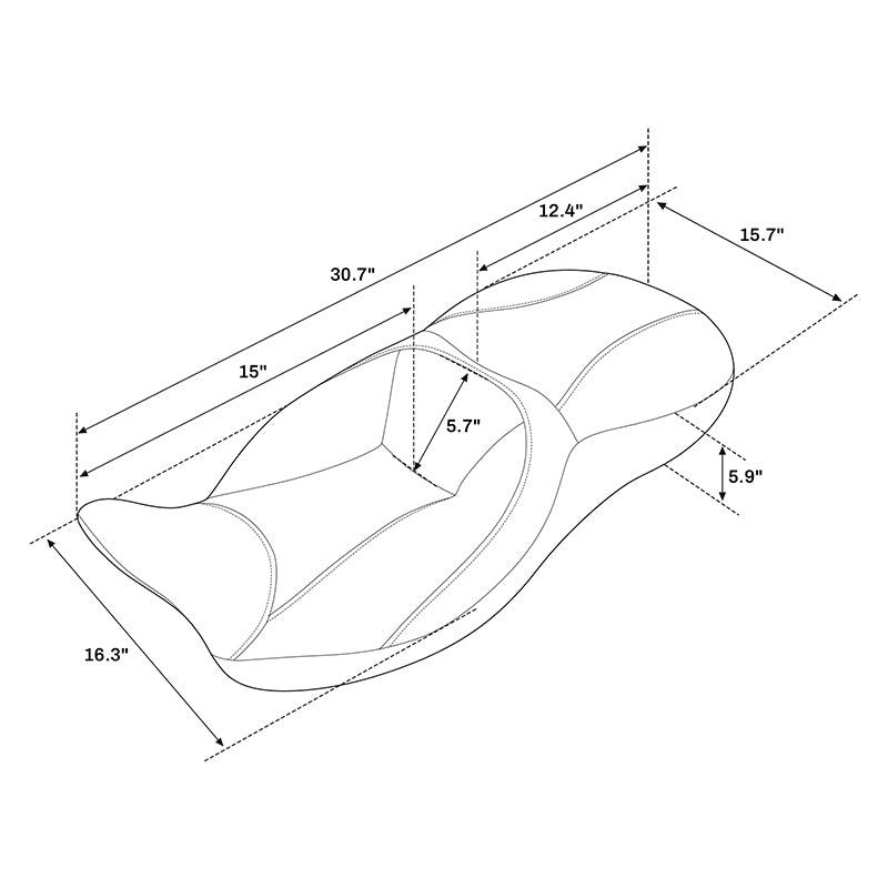 C.C. RIDER Touring Seat 2 Up Seat Driver Passenger Seat For Harley CVO Road Glide Electra Glide Street Glide Road King, 2009-2023