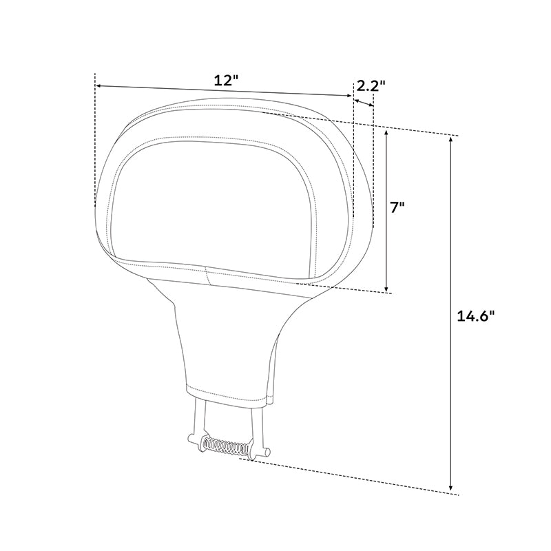 C.C. RIDER Rider Backrest 2 Up Seat Driver Backrest Pad Rally For Harley Touring CVO Street Glide Road Glide Electra Glide Road King, 1988-2025