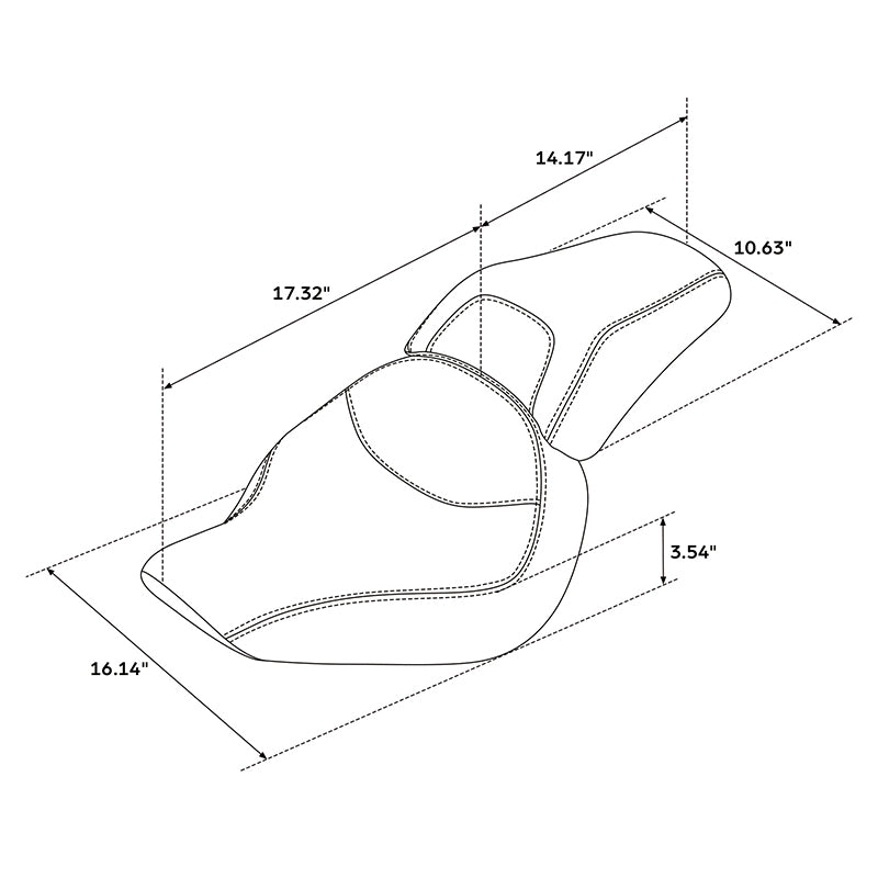 C.C. RIDER Softail Seat Two Piece 2 Up Seat Low Profile Driver Solo Seat Passenger Seat Honeycomb For Harley Softail Fat Boy Cross Bones, 2007-2017