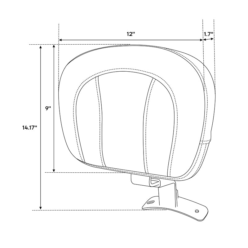 C.C. RIDER Rider Backrest Driver Backrest Pad Lattice Stitching For Harley Touring CVO Street Glide Road Glide Electra Glide Road King, 2009-2023