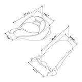 C.C.RIDER Custom Short Oval Rear Fender With Red Stitching Solo Seat in Black Gelcoat Finish For Harley Softail Breakout FXBR FXBRS, 2018-2023