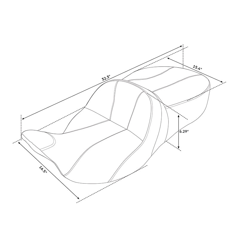 C.C. RIDER Touring Seat 2 Up Seat Driver Passenger Seat Lattice Stitching For Harley CVO Road Glide Electra Glide Street Glide Road King, 2009-2023