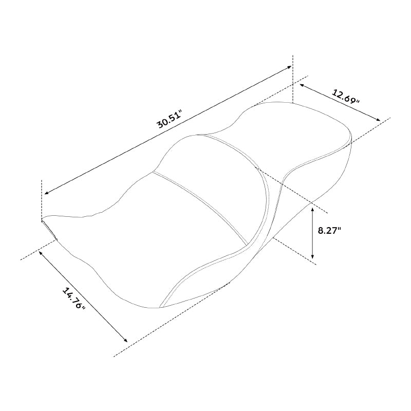 C.C. RIDER Touring Seat Driver Passenger Seat 2 Up Seat Red Double Lattice Stitch For FL Touring Road King Electra Glide Road Glide, 2009-2023
