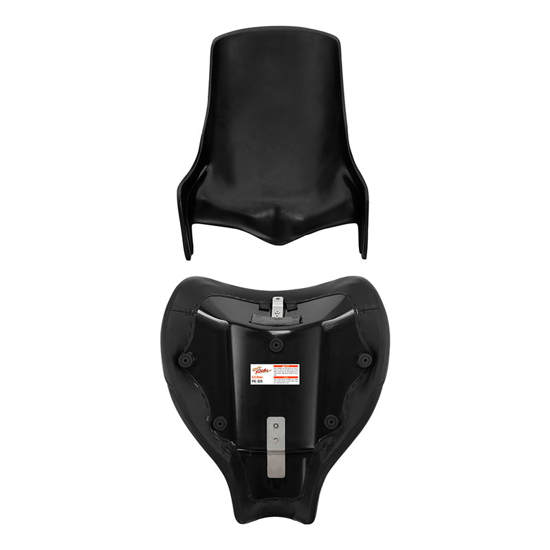 C.C.RIDER Custom Short Oval Rear Fender With Red Stitching Solo Seat in Black Gelcoat Finish For Harley Softail Breakout FXBR FXBRS, 2018-2023