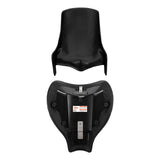 C.C.RIDER Custom Short Oval Rear Fender With Orange Lattice Solo Seat in Black Gelcoat Finish For Harley Softail Breakout FXBR FXBRS, 2018-2023