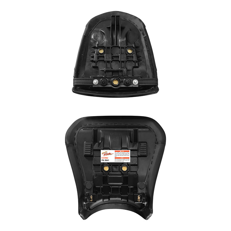 C.C. RIDER GSX-R600 GSX-R750 Front And Rear Seat Fit For SUZUKI GSXR600 GSXR750 Black Diamond Stitch, 2004-2005