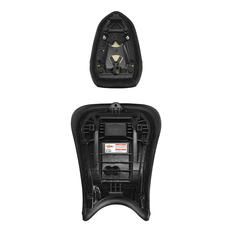 C.C. RIDER BMW S1000RR Seat Rider Passenger Seat Pillion Cushion Black Pleated Stitching For BMW S1000RR, 2019-2025