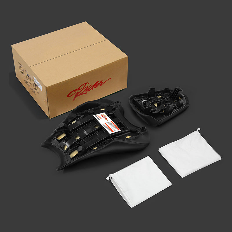 C.C. RIDER CBR1000RR Two Piece Seat Black Lattice For Honda CBR1000RR(SP), 2017-2019