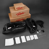 C.C. RIDER Touring Seat Driver Passenger Seat With Backrest For Harley CVO Road Glide Electra Glide Street Glide Road King, Whitish Grey, 2014-2023