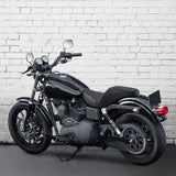 C.C. RIDER Dyna Step Up Seat 2 Up Seat Black Diamond Stitching For Dyna Wide Glide Super Glide, 1996-2003