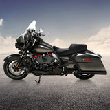 Gel Seat C.C. RIDER Touring Seat Driver Passenger Seat 2 Up Seat Black Honeycomb Stitch For FL Touring Road King Electra Glide Road Glide, 2009-2023