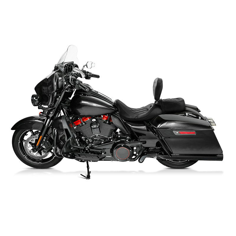 C.C. RIDER Rider Backrest Driver Backrest Pad For Harley Touring CVO Street Glide Road Glide Electra Glide Road King, 2009-2023