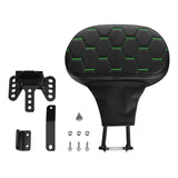 C.C. RIDER Touring Seat Driver Passenger Seat With Backrest For Harley CVO Road Glide Electra Glide Street Glide Road King, Black Green, 2014-2023