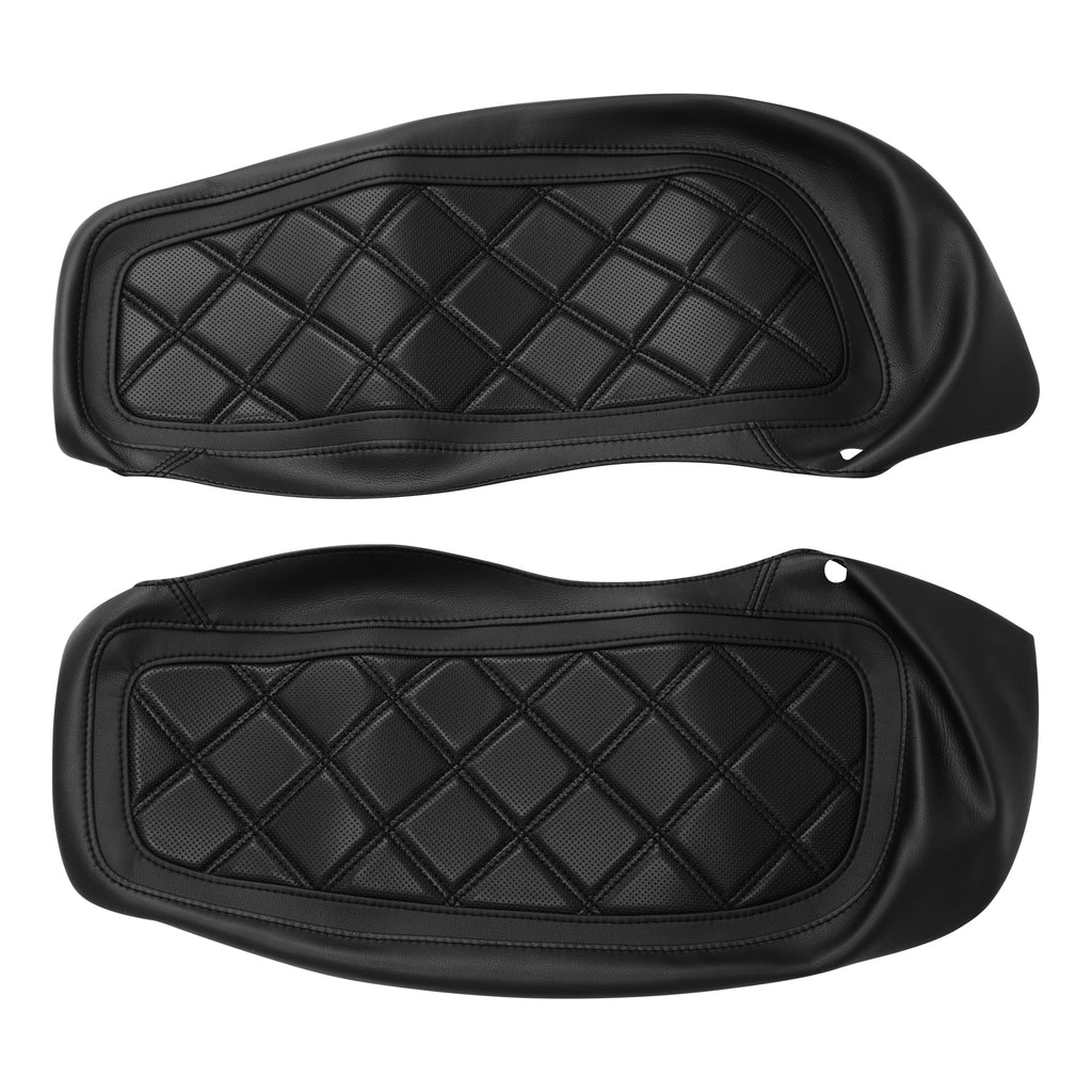 C.C. RIDER Saddlebag Lid Covers Lattice Stitching Protect Saddlebags For Harley Touring CVO Street Glide CVO Road Glide 2023-2025