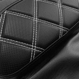 C.C. RIDER Razor Chopped Pack Trunk Backrest Passenger Backrest Pad Lattice Sititching For Harley Touring CVO Road Glide Street Glide Road King, 2014-2023