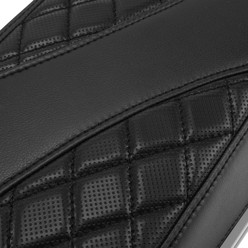 C.C. RIDER Saddlebag Lid Covers Lattice Stitching For Harley Touring Street Road Glide 2014-2023