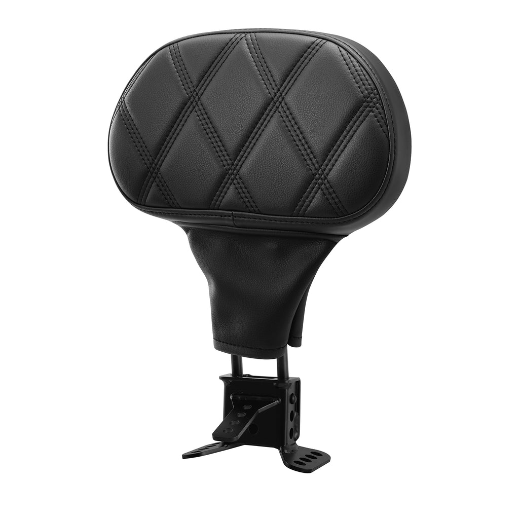 C.C. RIDER Rider Backrest 2 Up Seat Driver Backrest Pad For Harley Touring CVO Street Glide Road Glide Electra Glide Road King, 1988-2025