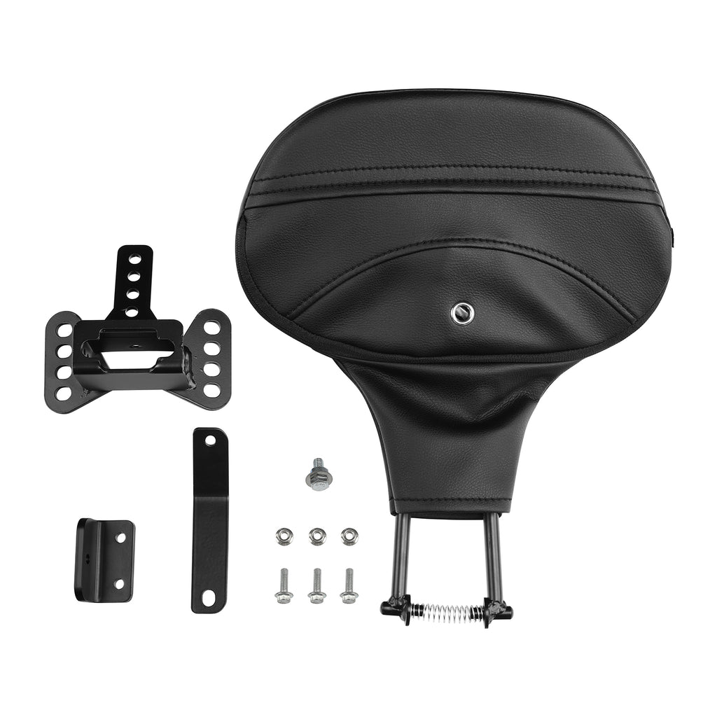 C.C. RIDER Rider Backrest 2 Up Seat Driver Backrest Pad For Harley Touring CVO Street Glide Road Glide Electra Glide Road King, 1988-2025