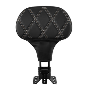 C.C. RIDER Rider Backrest 2 Up Seat Driver Backrest Pad For Harley Touring CVO Street Glide Road Glide Electra Glide Road King, 1988-2025